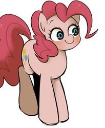 Size: 620x756 | Tagged: safe, artist:うめぐる, pinkie pie, g4, female, simple background, solo