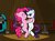 Size: 1043x765 | Tagged: safe, artist:replaymasteroftime, berry punch, berryshine, pinkie pie, rarity, g4, balloonbutt, blushing, butt, dancing, fanfic, fanfic art, fanfic cover, female, lesbian, plot, rose, ship:raripie, shipping, tango