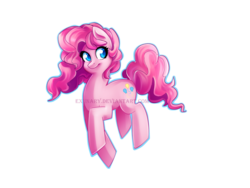 Size: 800x600 | Tagged: dead source, safe, artist:exunary, pinkie pie, earth pony, pony, g4, female, mare, simple background, solo, transparent background, watermark