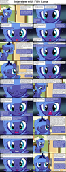 Size: 621x1600 | Tagged: safe, princess luna, alicorn, pony, comic:celestia's servant interview, g4, cute, female, filly, foal, s1 luna, solo, woona