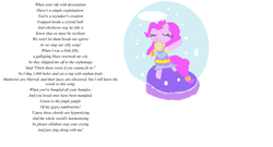 Size: 3280x1765 | Tagged: safe, pinkie pie, friendship is witchcraft, gypsy bard, g4, gypsy pie, lyrics