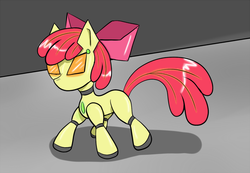 Size: 1000x691 | Tagged: safe, apple bloom, android, gynoid, g4, apple bloom bot, female, filly, solo