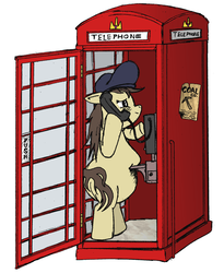 Size: 1929x2356 | Tagged: safe, artist:pitpone, oc, oc only, oc:pit pone, architecture, ask, british, chubby, coal, cutie mark, english, fat, gravy boat, iconic, phone box, poster, red, solo, telephone box, too fat, tumblr