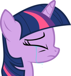 Size: 3020x3231 | Tagged: safe, artist:hombre0, twilight sparkle, pony, unicorn, g4, crying, female, high res, sad, simple background, solo, transparent background, vector