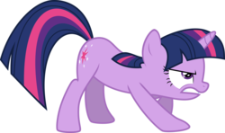 Size: 10001x5927 | Tagged: safe, artist:starshinecelestalis, twilight sparkle, pony, unicorn, g4, .svg available, absurd resolution, angry, female, mare, simple background, solo, transparent background, unicorn twilight, vector