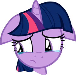 Size: 3675x3624 | Tagged: safe, artist:hombre0, twilight sparkle, pony, unicorn, g4, winter wrap up, crying, female, floppy ears, high res, sad, simple background, solo, transparent background, unicorn twilight, vector