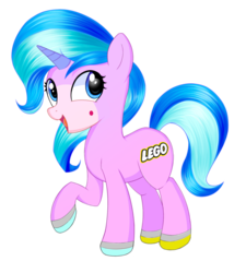 Size: 1793x1995 | Tagged: safe, artist:kas92, pony, unicorn, art trade, female, horn, lego, open mouth, ponified, solo, the lego movie, unikitty