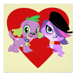Size: 512x512 | Tagged: safe, spike, dog, equestria girls, g4, boyfriend and girlfriend, crossover shipping, heart, littlest pet shop, spike the dog, zoe trent, zoespike
