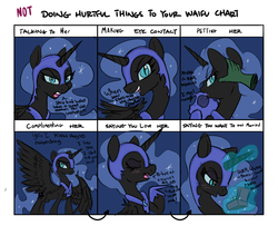 Size: 1600x1300 | Tagged: safe, artist:nohooves, nightmare moon, oc, oc:anon, alicorn, pony, annoyed, bedroom eyes, blushing, chart, dialogue, disembodied hand, doing loving things, eyes closed, female, looking at you, looking back, magic, mare, marriage proposal, meme, nose wrinkle, open mouth, petting, ring, scrunchy face, smiling, spread wings, telekinesis, tsundere moon, waifu, wavy mouth