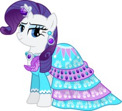 Size: 3270x3000 | Tagged: safe, artist:theshadowstone, rarity, pony, unicorn, g4, clothes, dress, female, high res, mare, simple background, solo, transparent background