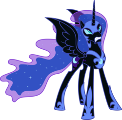 Size: 7000x6890 | Tagged: dead source, safe, artist:sir-teutonic-knight, nightmare moon, g4, absurd resolution, female, simple background, solo, transparent background, vector