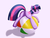 Size: 4000x3000 | Tagged: safe, artist:galekz, twilight sparkle, pony, unicorn, g4, ball, beach ball, butt, dock, female, fetish, horn, inflatable fetish, mare, plot, solo