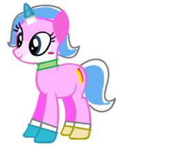 Size: 517x445 | Tagged: safe, artist:caecii, artist:rainbow-cookies15, base used, lego, ponified, solo, the lego movie, unikitty