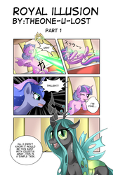 Size: 2480x3845 | Tagged: safe, artist:the0ne-u-lost, princess luna, queen chrysalis, twilight sparkle, alicorn, pony, g4, comic, female, high res, mare, twilight sparkle (alicorn)