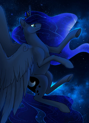 Size: 1198x1652 | Tagged: safe, artist:skjolty, princess luna, g4, female, solo