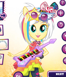 Size: 434x503 | Tagged: safe, oc, oc only, equestria girls, g4, my little pony equestria girls: rainbow rocks, official, musical instrument, palindrome get, pony ears, rockified, synthesizer