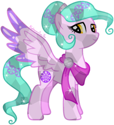 Size: 850x935 | Tagged: safe, artist:crystalmoon101, artist:nightmarelunafan, oc, oc only, oc:violet lace, crystal pony, pony, base used, crystallized, solo