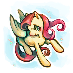 Size: 1000x1000 | Tagged: safe, artist:chrisandco, fluttershy, g4, female, simple background, smiling, solo