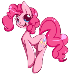 Size: 2000x2000 | Tagged: safe, artist:mrsremi, pinkie pie, g4, bouncing, female, happy, high res, looking at you, simple background, solo, transparent background