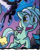 Size: 136x171 | Tagged: safe, official comic, lyra heartstrings, alicorn, pony, g4, spoiler:comic, animation error, cropped, faic, female, lyracorn, mare, scared, solo focus, spot the alicorn