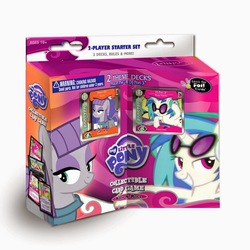 Size: 960x960 | Tagged: safe, enterplay, dj pon-3, maud pie, vinyl scratch, g4, my little pony collectible card game, rock n rave, ccg, irl, merchandise