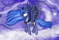 Size: 9000x6000 | Tagged: safe, artist:ceolydanar, princess luna, g4, absurd resolution, female, glowing eyes, solo