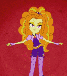 Size: 315x356 | Tagged: safe, screencap, adagio dazzle, equestria girls, g4, rainbow rocks, animated, battle of the bands, bedroom eyes, clothes, come at me bro, cropped, dancing, female, gem, gif, hips, hips don't lie, hypnotic, lidded eyes, looking at you, open mouth, raised eyebrow, rocking, seductive, singing, siren gem, smiling, smirk, solo, swaying hips