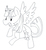 Size: 600x652 | Tagged: safe, artist:daieny, twilight sparkle, alicorn, pony, g4, angry, cute, female, fight, lineart, mare, monochrome, pen, power, solo, twilight sparkle (alicorn)