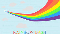 Size: 1336x768 | Tagged: safe, rainbow dash, g4, best pony, female, solo, sonic rainboom, wallpaper