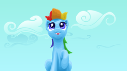 Size: 1920x1080 | Tagged: safe, artist:odooee, rainbow dash, g4, cloud, cloudy, female, solo