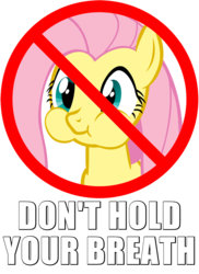 Size: 640x880 | Tagged: safe, artist:danton-damnark, edit, fluttershy, g4, stare master, caption, cute, female, holding breath, puffy cheeks, reaction image, sign, solo