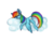 Size: 900x700 | Tagged: safe, artist:orangeritsu, rainbow dash, g4, cloud, female, sleeping, solo