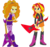 Size: 1600x1500 | Tagged: safe, artist:algoorthviking, adagio dazzle, sunset shimmer, equestria girls, g4, my little pony equestria girls: rainbow rocks, female, gem, guitar, simple background, siren gem, transparent background