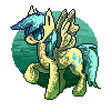 Size: 100x100 | Tagged: safe, artist:starcheops, sunshower raindrops, pegasus, pony, g4, picture for breezies, raised hoof, solo, spread wings, wings