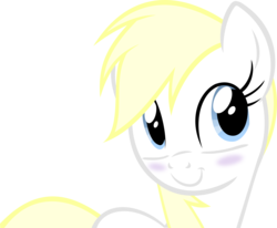 Size: 3000x2468 | Tagged: safe, artist:accu, oc, oc only, oc:aryanne, pony, g4, blonde, blushing, eyelashes, female, high res, shy, simple background, smiling, solo, transparent background, upper body, vector