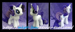 Size: 4928x2096 | Tagged: safe, artist:calusariac, rarity, g4, irl, photo, plushie, ponytail, solo
