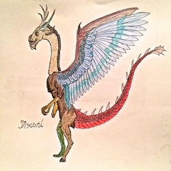 Size: 2048x2048 | Tagged: safe, artist:scinlao, discord, g4, high res, male, solo, traditional art