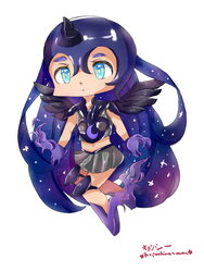 Size: 1024x1365 | Tagged: safe, artist:poopoo-himesama, nightmare moon, human, g4, chibi, female, humanized, solo