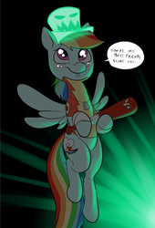 Size: 633x932 | Tagged: safe, artist:metal-kitty, rainbow dash, pegasus, pony, g4, baseball bat, crossover, female, hat, mare, rainbow scout, scout (tf2), scream fortress, solo, team fortress 2