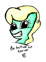 Size: 513x691 | Tagged: safe, artist:pinklafter, apple honey, apple tarty, earth pony, pony, g4, apple family member, female, mare, solo