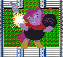 Size: 1280x1160 | Tagged: safe, artist:carnifex, pinkie pie, g4, bomb man, crossover, female, mega man (series), megamare, solo