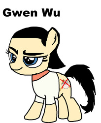 Size: 6736x8223 | Tagged: artist needed, safe, pony, absurd resolution, gwen wu, ponified, solo, the mighty b