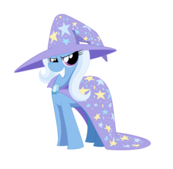 Size: 1024x998 | Tagged: safe, artist:animefreak40k, trixie, pony, unicorn, g4, cape, clothes, female, hat, mare, simple background, solo, transparent background, trixie's cape, trixie's hat