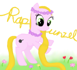 Size: 600x545 | Tagged: safe, artist:thecat101, pony, impossibly long hair, impossibly long tail, long hair, long tail, ponified, rapunzel, solo