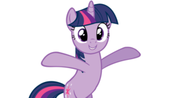 Size: 3000x1688 | Tagged: safe, artist:totalcrazyness101, twilight sparkle, pony, unicorn, g4, bipedal, female, implied hugging, mare, reaction image, simple background, solo, transparent background, unicorn twilight, vector