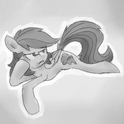Size: 990x990 | Tagged: safe, artist:lou3797, rainbow dash, g4, black and white, female, grayscale, monochrome, solo