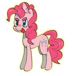 Size: 871x917 | Tagged: safe, artist:touchpadart, pinkie pie, g4, female, solo, tongue out