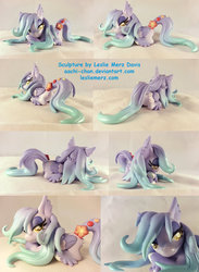 Size: 800x1094 | Tagged: safe, artist:aachi-chan, oc, oc only, oc:lucid dreams, bat pony, pegasus, pony, figurine, sculpture