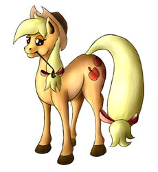 Size: 774x840 | Tagged: safe, artist:xormak, applejack, g4, female, mouth hold, riding crop, simple background, solo, white background