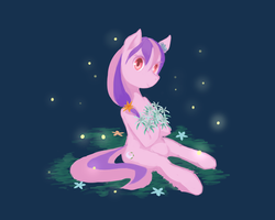 Size: 1000x800 | Tagged: safe, artist:zerotear, oc, oc only, oc:moonlight blossom, flower, solo